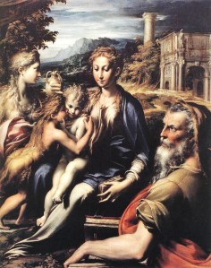 Mazzola// Virgen con el niño y san Zacarías